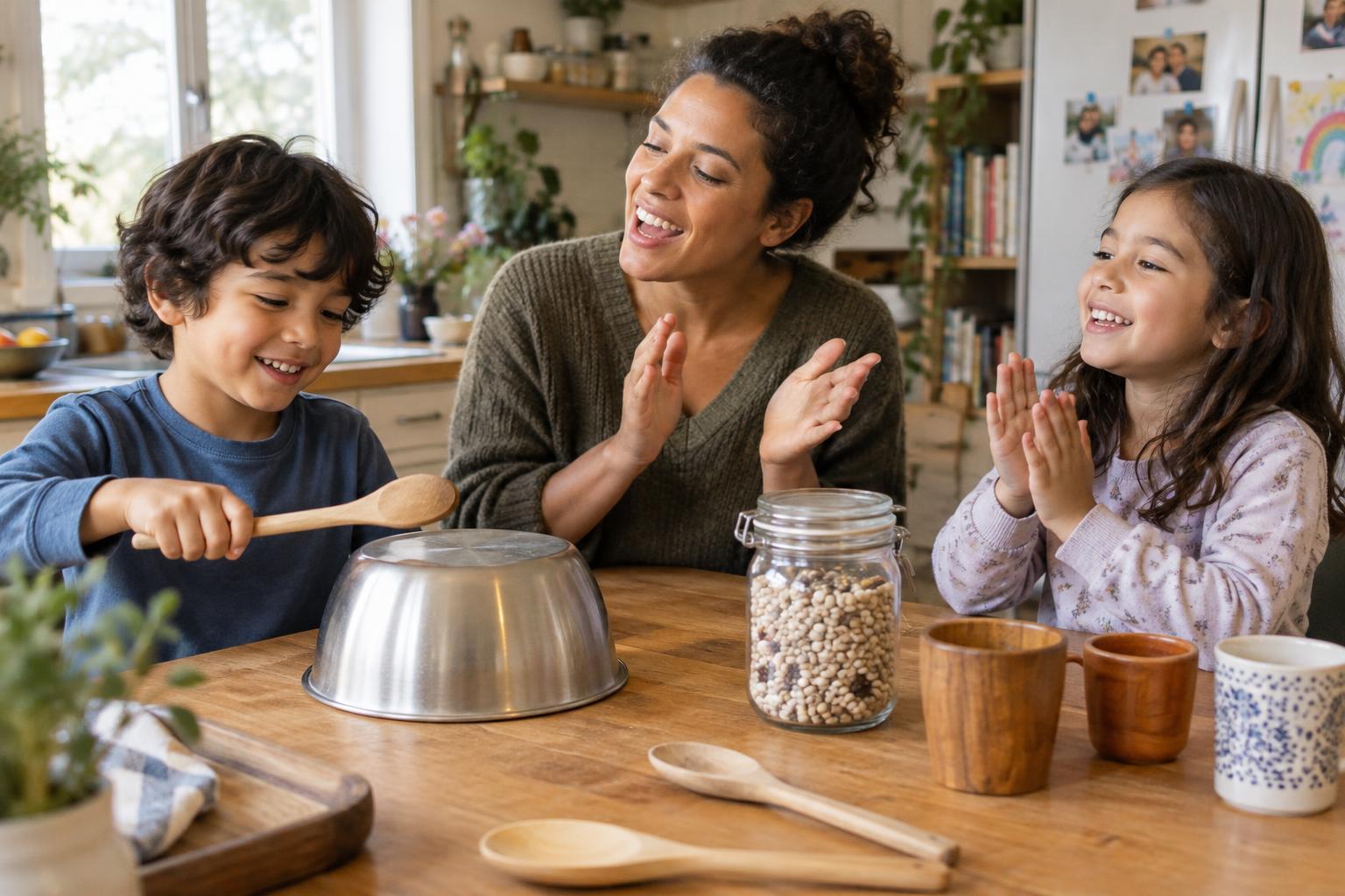 Music-Making Games with Voices, Claps, and Household Objects