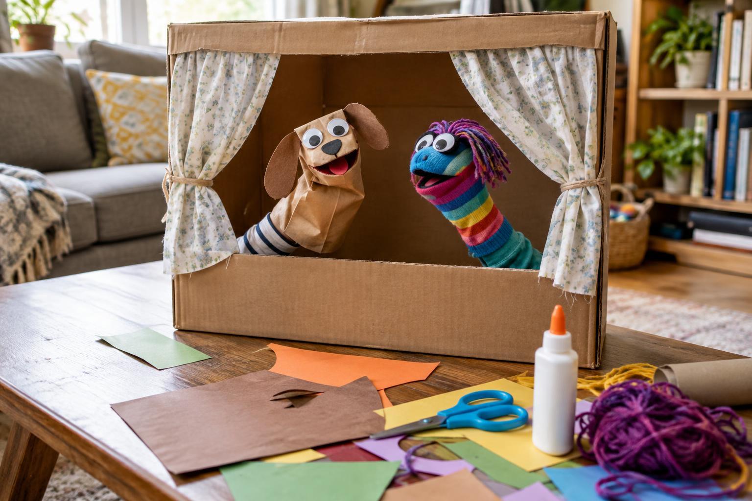 Making Puppets and Putting on a Show at Home
