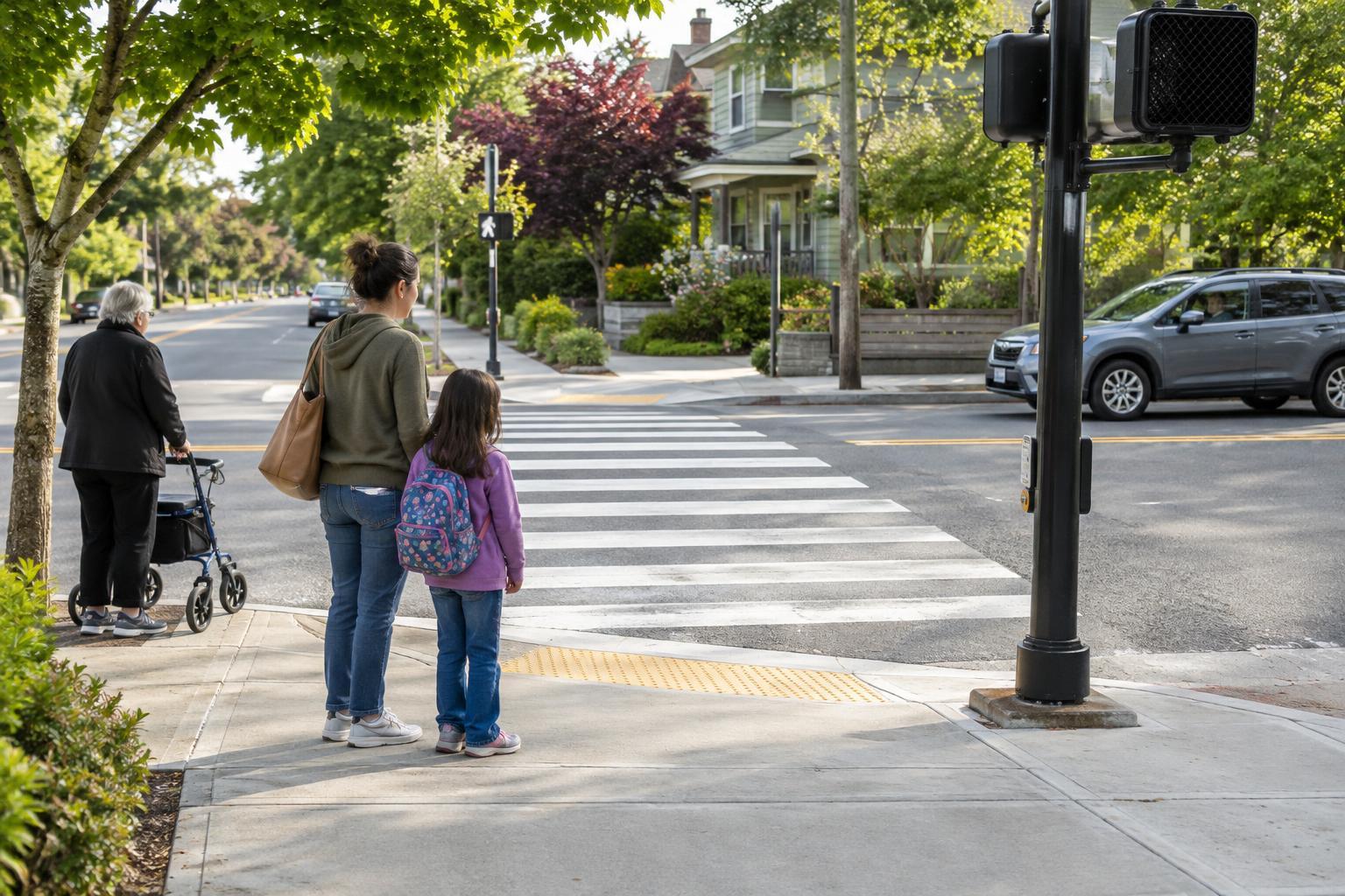 What Makes a Street Crossing Comfortable for Families on Foot?